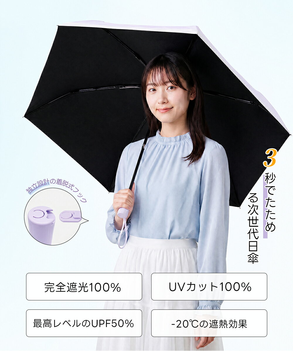 【今すぐ使える！45%OFFクーポン】【新作 Instant Cool放熱素材】 日傘 折りたたみ...