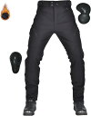 メンズバイク用パンツ 防寒 ライディングパンツ 冬用 ライダースパンツ 裏ボア バイクズボン プロテクター バイク用ウインターパンツ 防水防風 レーシングパンツ...