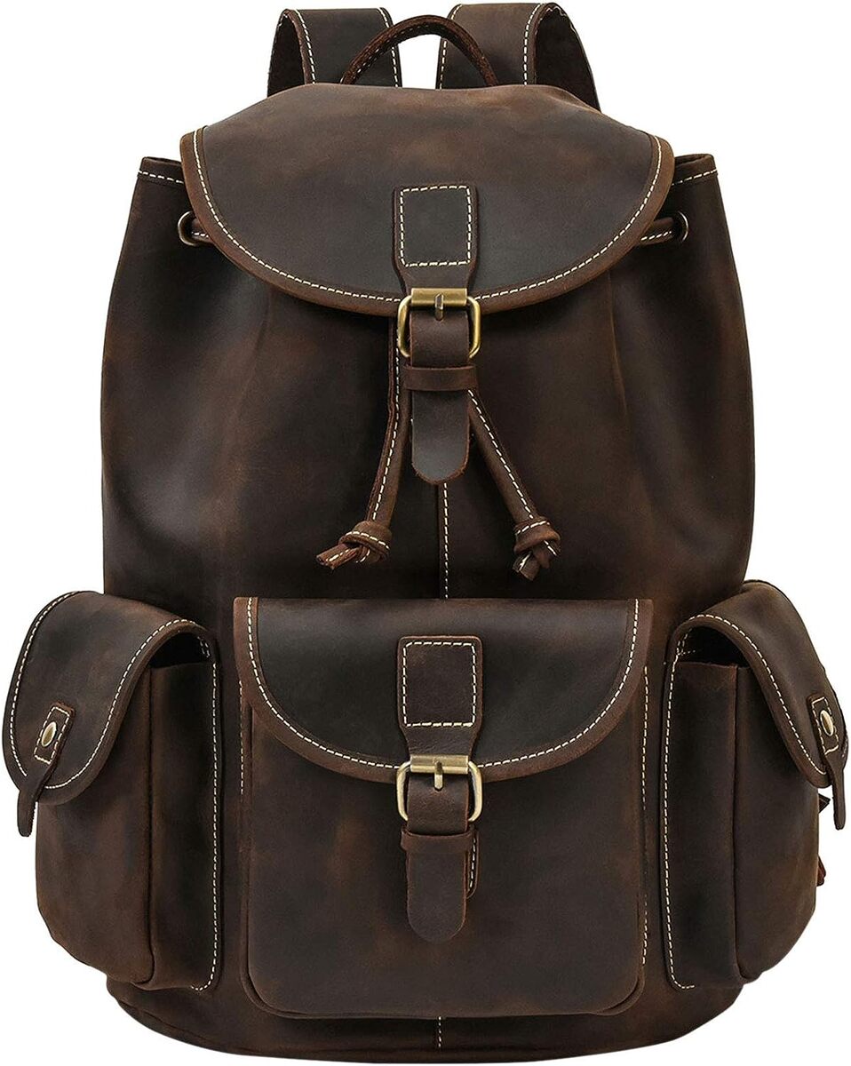 本革 リュックサック バッグ メンズ 大容量 リュック レザー バックパック 男女兼用 ディバッグ 学生リュック 通勤鞄 A4対応 14インチPC収納 お洒落