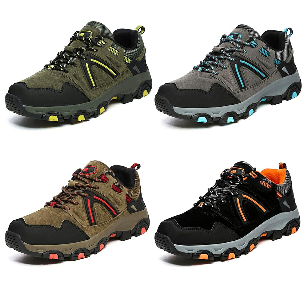 ウォーキングシューズ ハイキングシューズ メンズ 幅広 4E スニーカー シューズ 靴 トレッキングシューズ ローカット 登山靴 防滑 耐摩耗性 歩きやすい 疲れにくい スポーツシューズ クライミングシューズ 24.5cm-27.5cm