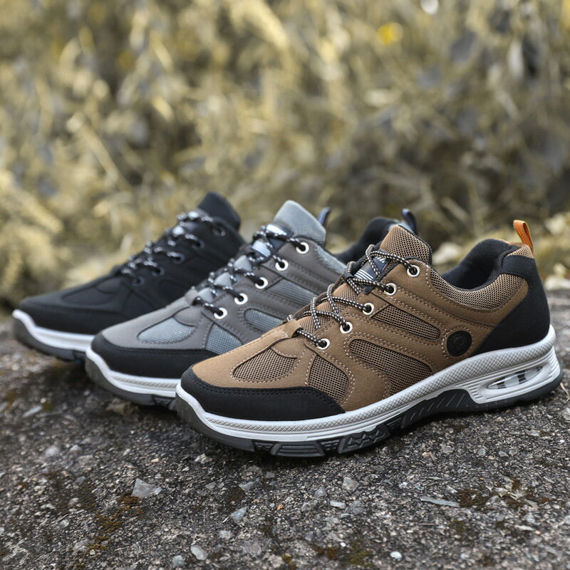 厚底スニーカー メンズ アウトドア 登山 ランニングシューズ 滑り止 軽量 幅広 ウォーキングシューズ おしゃれ 人気 エアー クッション 運動靴 カジュアル 通気性 スポーツシューズ スニーカー 通学靴 通勤靴 日常着用 24.5cm-27.5cm