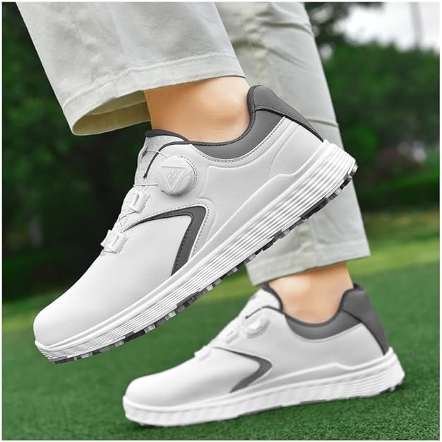 ゴルフシューズ メンズ ゴルフトレーニングシューズ レディース スニーカー スパイクレス ボア ダイヤ..