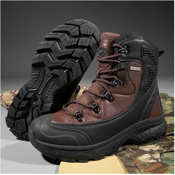 Rakuten - ミリタリーブーツ メンズ バイクブーツ エンジニアブーツ タクティカルブーツ 登山靴 ライディングブーツ 防水 軍靴 厚底 アウトドアブーツ 衝突防止レザー 大きいサイズ 通気 本革 サバゲー ハイカット ジャングル ハイキング 24.5cm-28.5cm