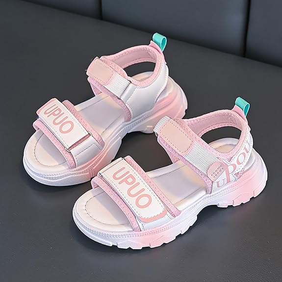 乐天商城 - サンダル キッズ 女の子 ビーチサンダル 軽量 マジックテープ 子供靴 かわいい 滑り止め 調整可能 ダブルベルトタイプ キッズさんだる 通気 スポーツサンダル ガールズ 夏用 スポーツさんだる 通園 通学 ビーチ 水遊び 16.5cm-23.5cm