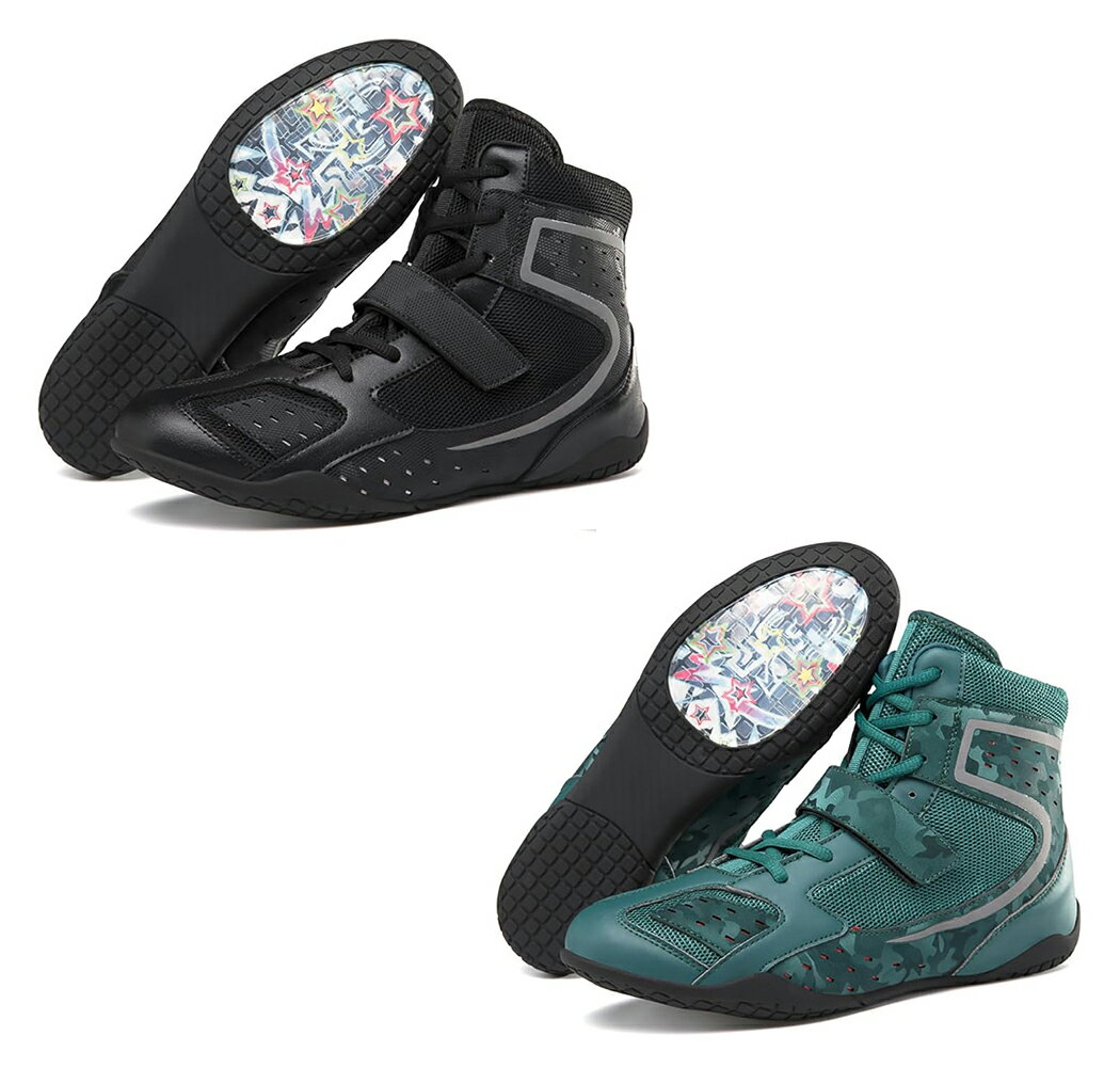 ボクシングシューズ メンズ レスリングシューズ ハイトップ レーストレーニング 専門男女レスリングシューズ ジュニア 室内トレーニングシューズ 大人用 戦闘訓練...