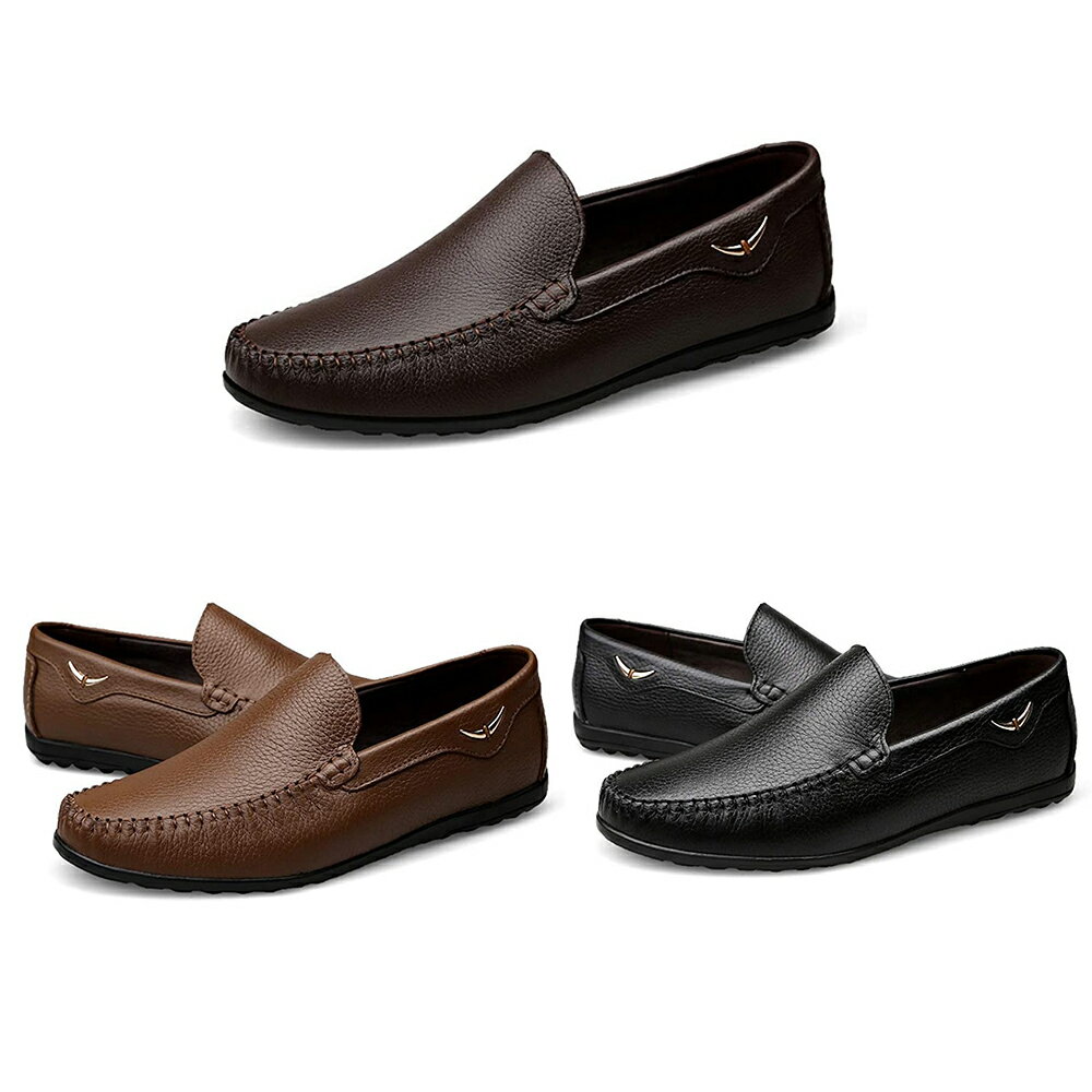 ドライビング シューズ メンズ 本革 軽量 スリッポンシューズ 職場用 モカシン ローファー 靴 防滑 通気性 ビジネス デッキシューズ 大きなサイズ 23.0cm-28.0cm