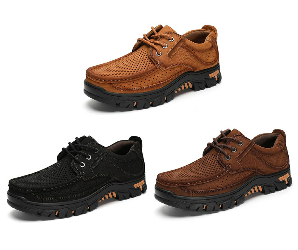 スニーカー メンズ トレッキングシューズ カジュアルシューズ 大きいサイズ メンズ 通気性 軽量 滑らない 屋外 徒歩で ウォーキング ハイキングシューズ 男 本革 お父さんの運動靴 アウトドアシューズ ハイキング 登山 アドベンチャーシューズ 24.0cm-29.0cm
