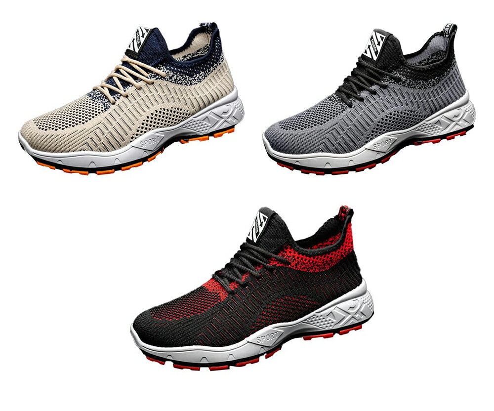 Rakuten - メンズ スニーカー 運動靴 ランニングシューズ ジョギングシューズ スポーツシューズ ウォーキングシューズ ファション おしゃれ 防臭 メッシュ 軽量 滑り止め 通学 旅行 通勤 カジュアル 24.5cm-27.0cm