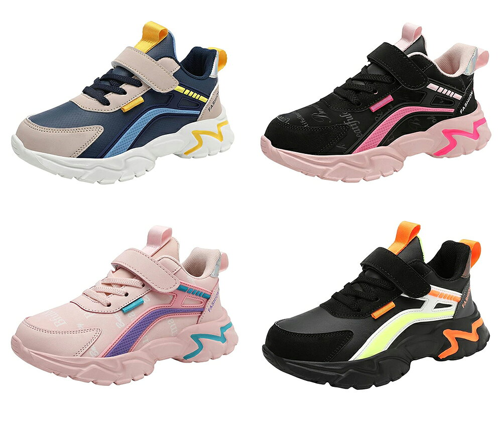 Rakuten - キッズ スニーカー 女の子 幅広 運動靴 小学生 かわいい 人気 3e 軽量 子供 靴 滑り止め 足育 厚底 通気性 通学靴 クッション性 甲高 ガールズ 可愛い キッズシューズ 保育園 幼稚園 誕生日 プレゼント 17.5cm-25.0cm