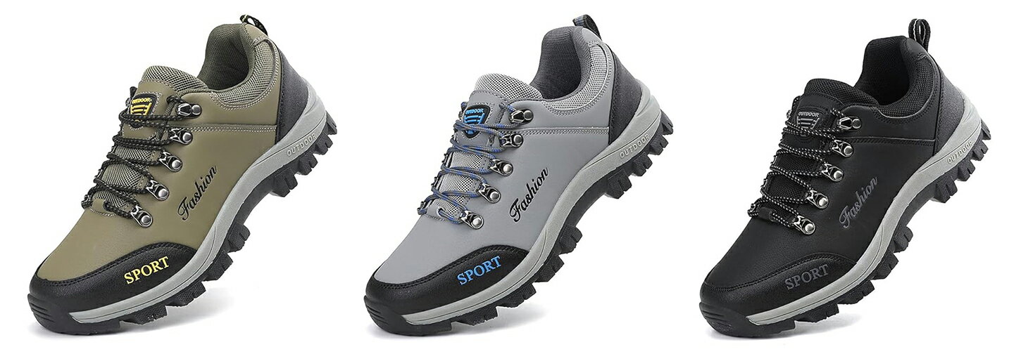 トレッキングシューズ メンズ ハイキングシューズ アウトドア靴 登山靴 キャンプシューズ 厚底 登山ぐつ 幅広 防水 ジャングル 登山用シューズ ウォーキング 耐摩耗性 遠足 ハイキング 初心者 衝突防止レザー 防滑 24.0cm-28.0cm