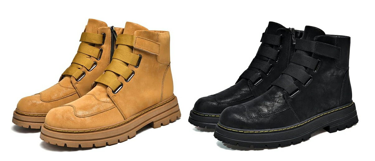 バイクブーツ レディース 本革 メンズ ワークブーツ 防水 人気 ショートブーツ 厚底 サイドジッパー ハイカット 履きやすい カジュアル 歩きやすい 脚長効果 黒 黄色 カップル ライダースブーツ アンクルブーツ 軽量 秋冬 男女兼用 22.5cm-29.0cm