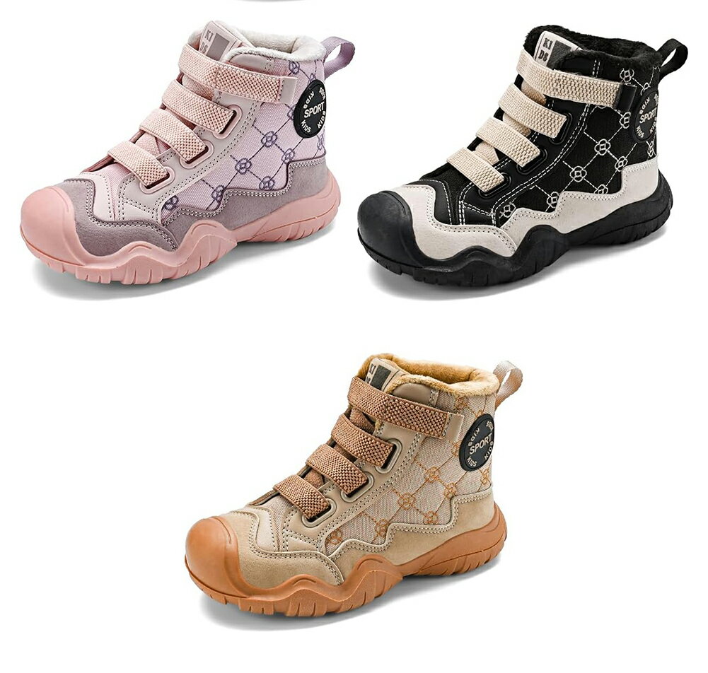 スノーブーツ キッズ ウィンターブーツ 男の子 防寒ブーツ 女の子 ジュニア 防水 滑らない 子供靴 冬靴 雪靴 登山靴 綿靴 軽量 アウトドア 運動靴 裏ボア マジックテープ 雪対応 学生 通学 雪遊び ハイキングシューズ 防滑 男女兼用 19.0cm-24.5cm