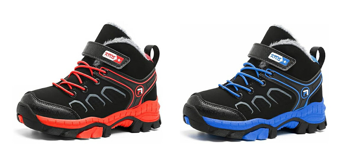 乐天商城 - スノーブーツ キッズ ウィンターブーツ 男の子 登山靴 防水 ジュニア 防寒ブーツ 滑らない マジックテープ 子供靴 トレッキングシューズ 冬靴 雪靴 綿靴 軽量 アウトドア 運動靴 プレゼント 学生 通学 雪遊び 裏起毛 雪対応 17.5cm-25.5cm