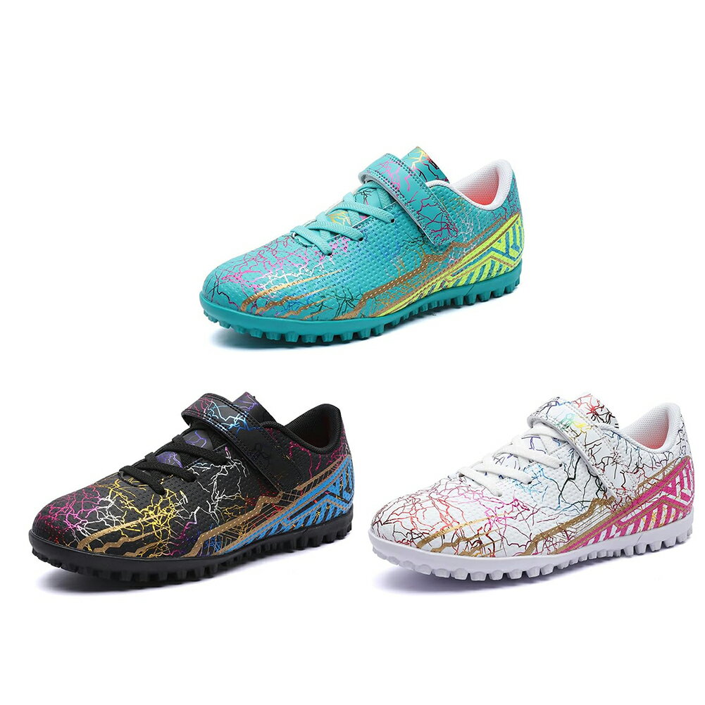 Training Shoes - サッカーシューズ キッズ フットサル サッカーシューズ ジュニア サッカー トレーニングシューズ 子供用プロサッカーシューズ 男の子 女の子 マジックテープ ファッション 履きやすい 滑り止め 男女兼用 19.5cm-24.5cm