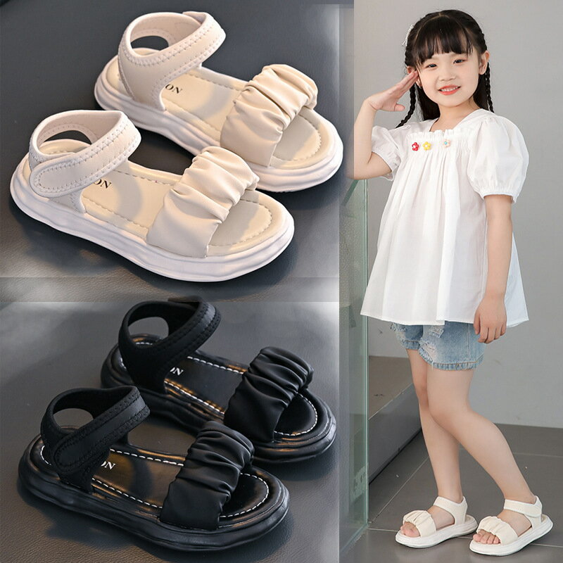 Rakuten - サンダル 女の子 キッズ ガールズシューズ マジックテープ 子供 スポーツサンダル 歩きやすい おしゃれ かわいい 小学生 幼稚園 16.0cm-23.0cm