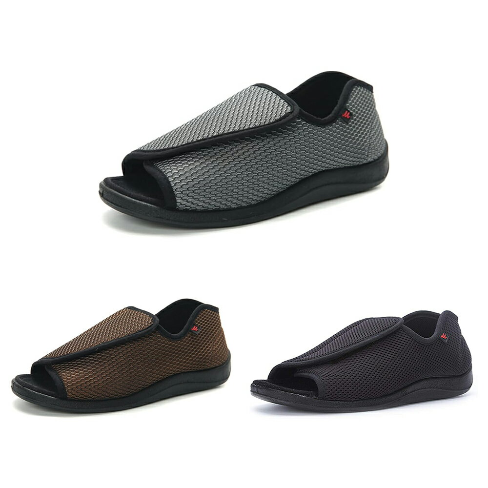 介護靴 サンダル 高齢者用 リハビリシューズ 調節可能 室内履き 幅広 ウォーキングシューズ 軽量 通気性 大きいサイズ 敬老の日 男女兼用 22.5cm-30.0cm