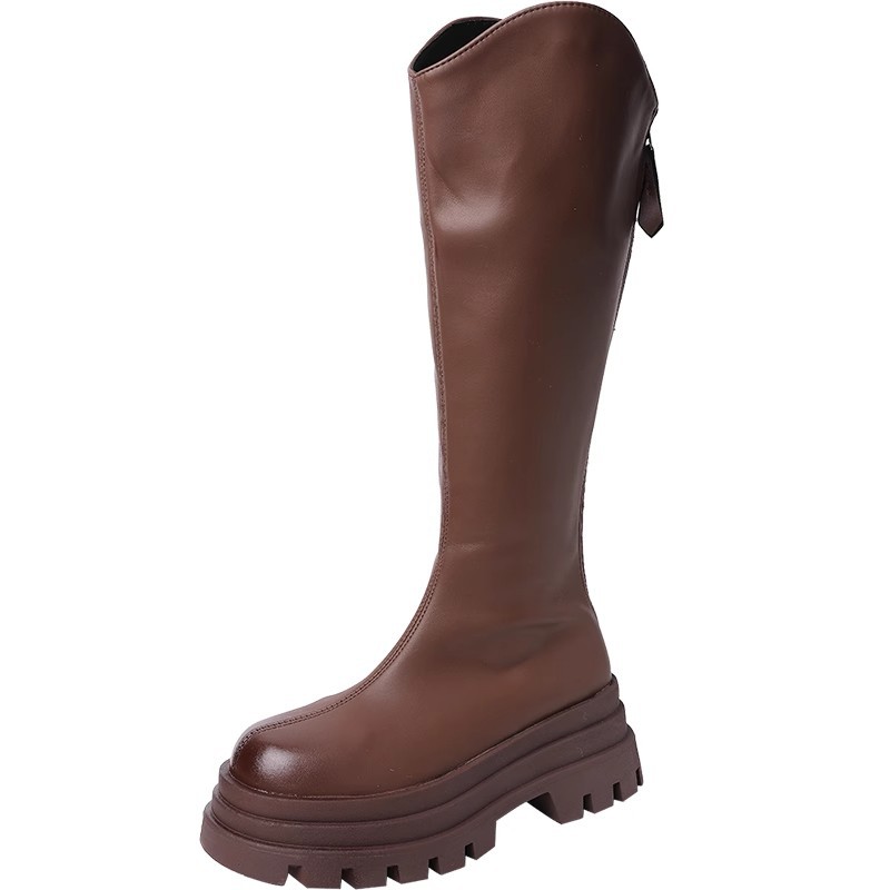 厚底ロングブーツ レディース ロング丈 コスプレ パンク靴 長靴 厚底靴 シンプル おしゃれ カジュアル シューズ 旅行 通勤 22.5cm-25.0cm