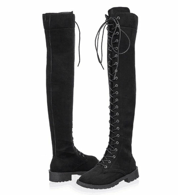 厚底ロングブーツ レディース ロング丈 コスプレ パンク靴 長靴 厚底靴 シンプル おしゃれ カジュアル シューズ 旅行 通勤 22.5cm-26.5cm