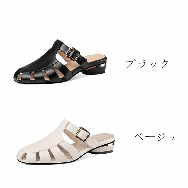 乐天商城 - サンダル レトロなオープントゥ ストラップ オフィスサンダル 軽量　歩きやすい 柔らかく足にフィット 幅広甲型 滑り止め溝底 通勤/旅行兼用 美脚 カジュアル 22.5cm-25.0cm