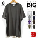 やわらか ビッグTシャツ 4.0オンス 半袖 メンズ 無地  ビックTシャツ ビッグシルエットTシャツ ビックシルエット オーバーサイズ 大きいサイズ ロング丈 ストリート系 Tシャツ コットン 白 黒 グレー 紺