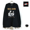 【 アウトレット 】 RAP TEES ラップティーズ ERIC B ＆ RAKIM エリックビー ラキム 長袖 Tシャツ メンズ 【 送料無料 】 hip hop ヒップホップ ラッパー ロンt ストリート系 b系 ファッション street 黒 ブラック M L XL 2XL