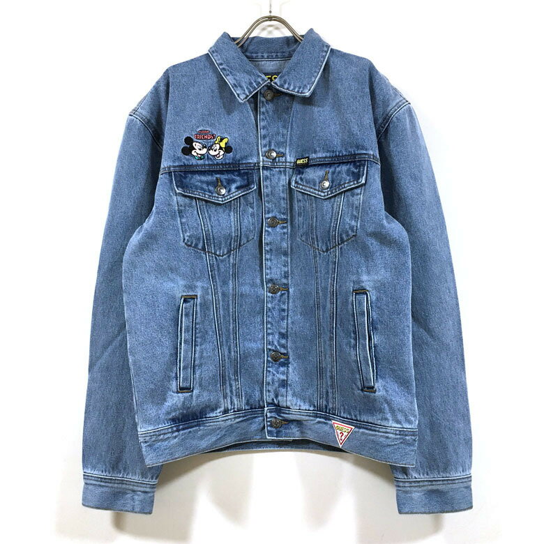 GUESS ゲス × Mickey & Friends Collection ミッキー ＆ フレンズ コラボ Denim Jacket デニムジャケット 長袖 メンズ 【 送料無料 】 限定コレクション disney ディズニー コラボレーション gジャン アウター ライトブルー S M L XL