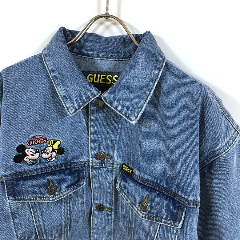 GUESS ゲス × Mickey & Friends Collection ミッキー ＆ フレンズ コラボ Denim Jacket デニムジャケット 長袖 メンズ 【 送料無料 】 限定コレクション disney ディズニー コラボレーション gジャン アウター ライトブルー S M L XL