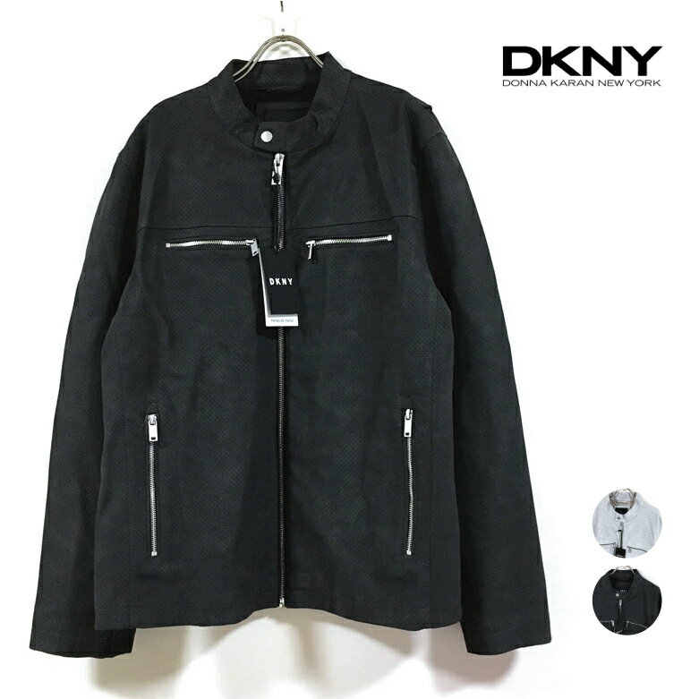 DKNY ダナ キャラン ニューヨーク PERFORATED FAUX LEATHER RACER JACKET シングル ライダース ジャケット 長袖 DX1MU464 メンズ 【 送料無料 】 Donna Karan New York ダナキャランニューヨーク アウター ブルゾン アメカジ モード ストリート系 ファッション ブランド