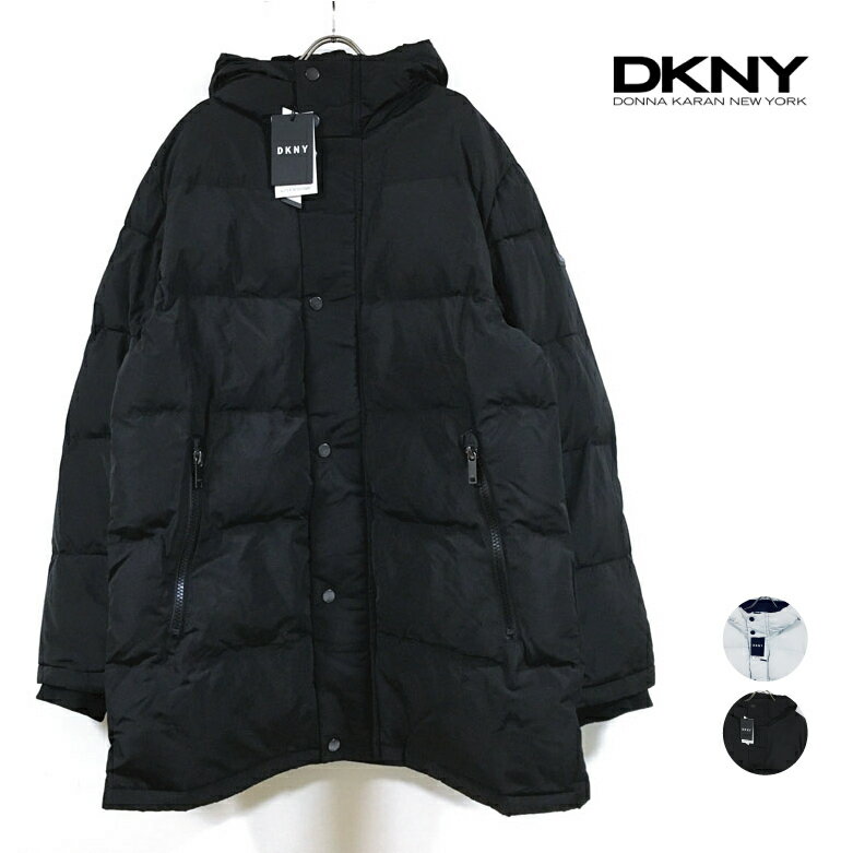 DKNY ダナ キャラン ニューヨーク CLASSIC QUILTED HOODY PARKA フード ジャケット DX9MP193 長袖 メンズ 【 送料無料 】 donnakarannewyork ダナキャランニューヨーク 中綿入り パーカー ブルゾン アウター アメカジ モード ストリート系 ファッション 白 黒