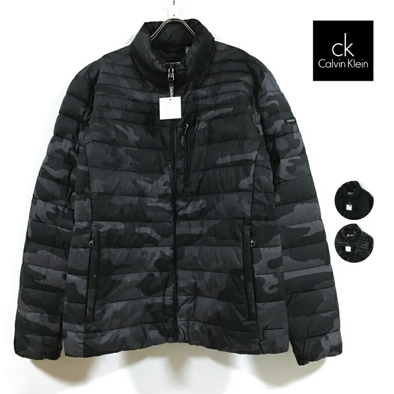 Calvin Klein カルバンクライン lightweight stretch puffer jacket ダウンジャケット 長袖 CM155900 メンズ 【 送料無料 】 中綿入り ストレッチ ブルゾン アウター アメカジ ストリート系 ファッション 黒 無地 ブラック 迷彩 カモ M L XL USサイズ