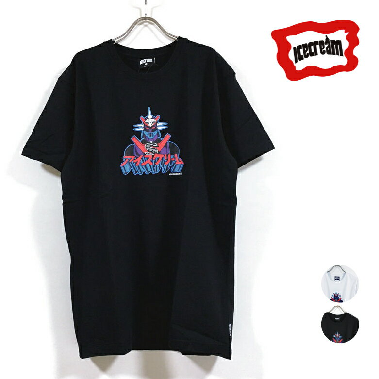  ICECREAM アイスクリーム TRANSFORM 半袖 Tシャツ メンズ  クルーネック ショートスリーブ トップス TSHIRT ストリート系 ブランド ヒップホップ hip hop B系 ファッション 白 ホワイト 黒 ブラック USサイズ