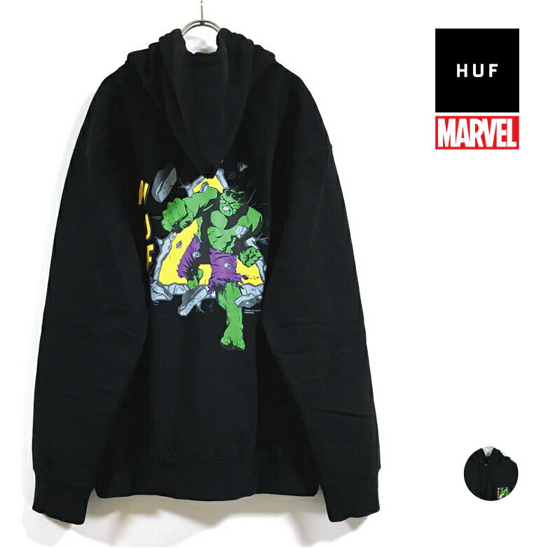 HUF nt ~ MARVEL }[x R{ HULK TT P/O HOODIE p[J[  N Y y  z hufworldwide nN AR~ vg vI[o[ t[fB[ XEFbg g[i[ Xg[gn XP[^[ t@bV ubN M L XL USTCY