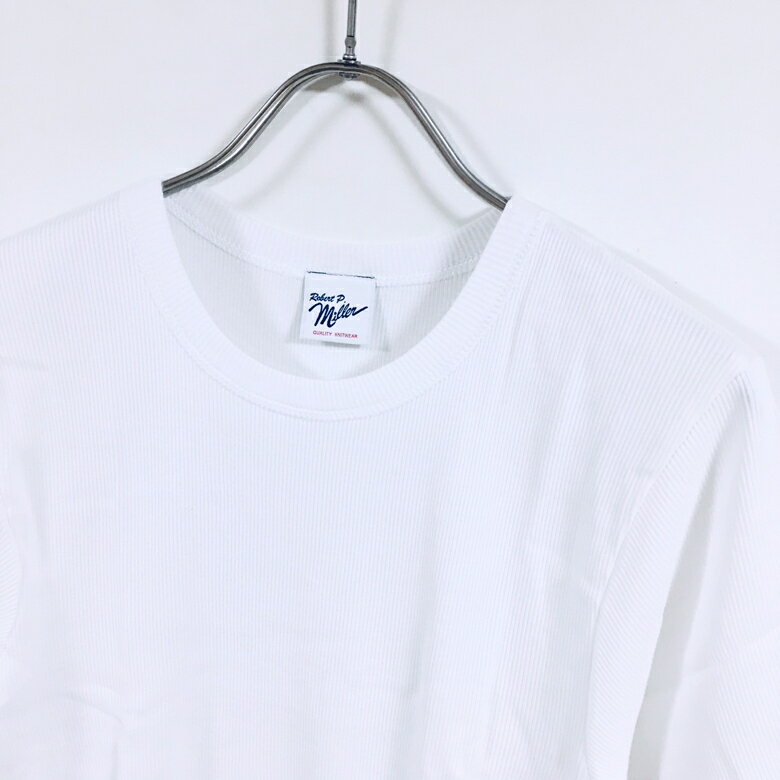 Robert P. Miller ミラー RIB CREW NECK S/S TEE 半袖 Tシャツ 101C 無地 メンズ 【 送料無料 】 リブ クルーネック トップス インナー ストリート系 アメカジ ファッション 白 ホワイト 黒 ブラック 灰 グレー M L 3