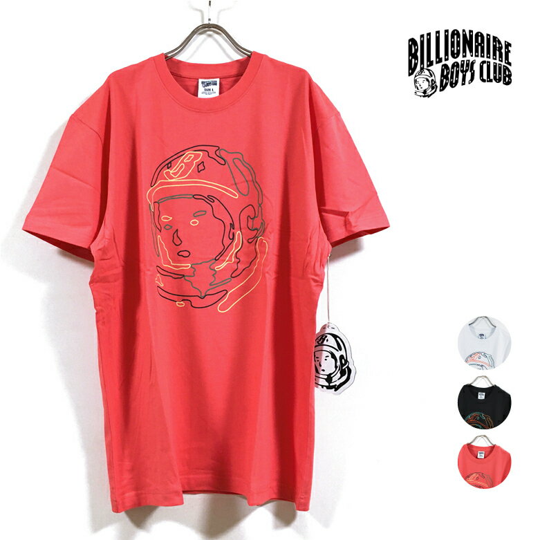 BILLIONAIRE BOYS CLUB ビリオネア ボーイズ クラブ BB SPACETIME 半袖 Tシャツ メンズ 【 送料無料 】 BBC ロゴ プリント クルー tshirt ストリート系 ヒップホップ スケーター ファッション アパレル ブランド 白 ホワイト 黒 ブラック ピンク USサイズ