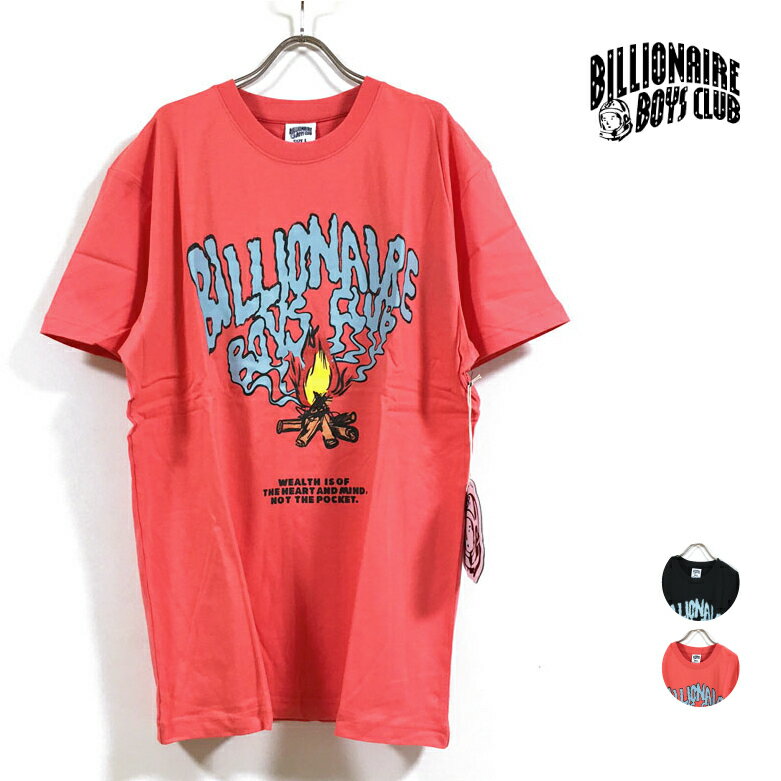 【 アウトレット 】 BILLIONAIRE BOYS CLUB ビリオネア ボーイズ クラブ BB SMOKE 半袖 Tシャツ メンズ 【 送料無料 】 BBC プリント クルーネック tshirt ストリート系 ヒップホップ スケーター ファッション アパレル インポート ブランド 黒 ブラック ピンク USサイズ