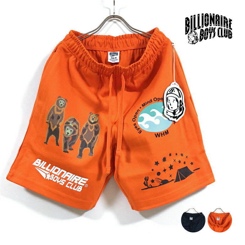 BILLIONAIRE BOYS CLUB ビリオネア ボーイズ クラブ BB PEAK SHORT ショーツ メンズ 【 送料無料 】 BBC コットン プリント ショート ハーフ パンツ ストリート系 ヒップホップ B系 スケーター ファッション インポート ブランド ネイビー レッドオレンジ M L XL USサイズ