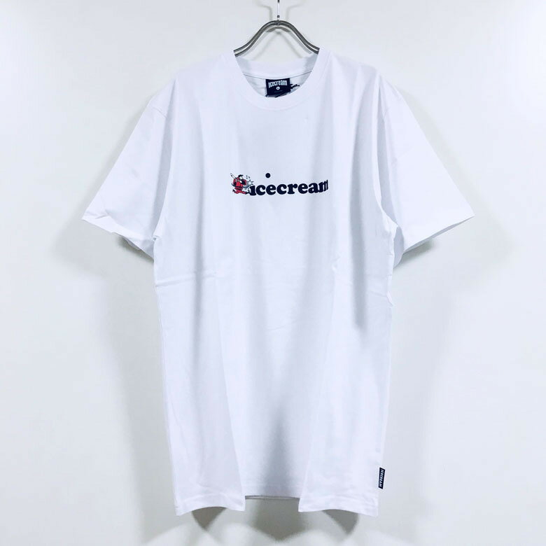 ICECREAM アイスクリーム HOMER 半袖 Tシャツ メンズ 【 送料無料 】 クルーネック ロゴ プリント ショートスリーブ トップス ストリート系 ヒップホップ ファッション インポート ブランド アパレル 白 ホワイト 黒 ブラック M L XL USサイズ