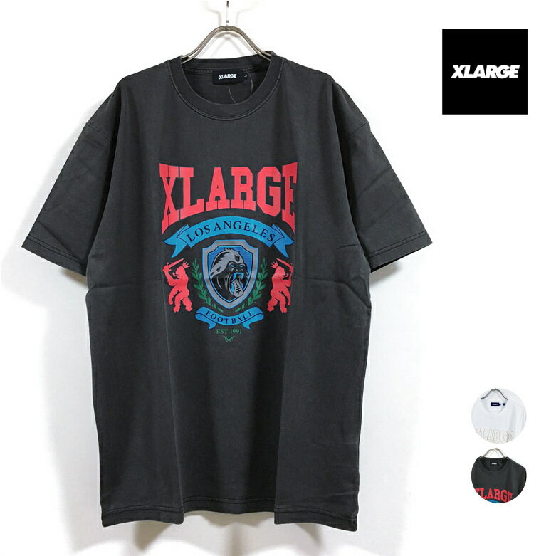 XLARGE GNXg[W PIGMENT EMBLEM LOGO  TVc Y y  z N[lbN  Gu S vg tshirt tee street fashion Xg[gn XP[^[ qbvzbv t@bV  zCg  ubN M L XL TCY