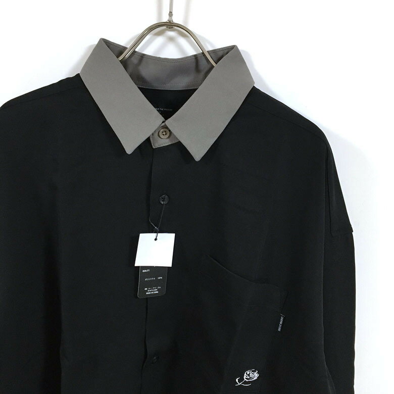 クレリック ナチュラル ストレッチ バックプリント ビッグシルエット シャツ 長袖 ...