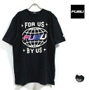 FUBU フブ PRINTED TEE 半袖 Tシャツ F12TE113 メンズ  クルーネック ロゴ プリント tshirt トップス ストリート系 B系 ヒップホップ ファッション 黒 ブラック black M L XL サイズ