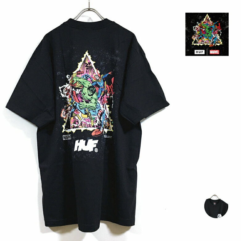 HUF nt ~ AVENGERS AxW[Y R{ COSMIC ASSEMBLAGE  TVc Y y  z hufworldwide marvel }[x N[ V[gX[u gbvX tshirt tee Xg[gn XP[^[ t@bV C|[g Ap USTCY