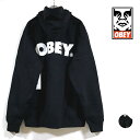 OBEY オベイ BOLD パーカー 長袖 裏起毛 メンズ  ロゴ プリント プルオーバー フード スウェット トレーナー トップス ストリート系 アメカジ スケーター ファッション 黒 ブラック black M L サイズ USサイズ