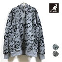 KANGOL カンゴール PATTERN LOGO AOP HOODY パーカー 裏起毛 K96195 メンズ 【 送料無料 】 プルオーバー ロゴ 総柄 フーディー スウェット ストリート系 インポート ファッション M L XL 2XL USサイズ