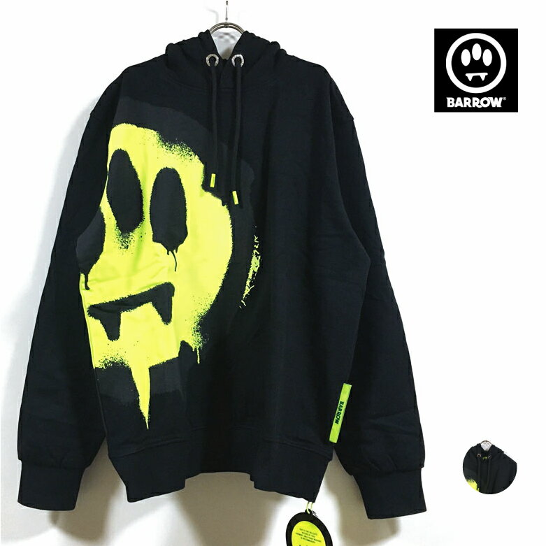 BARROW o[ HOODIE p[J[  031208 Y y  z  t[fB[ vI[o[ XEFbg g[i[ OWA[ nCXg[g C|[g t@bV  ubN black M L TCY