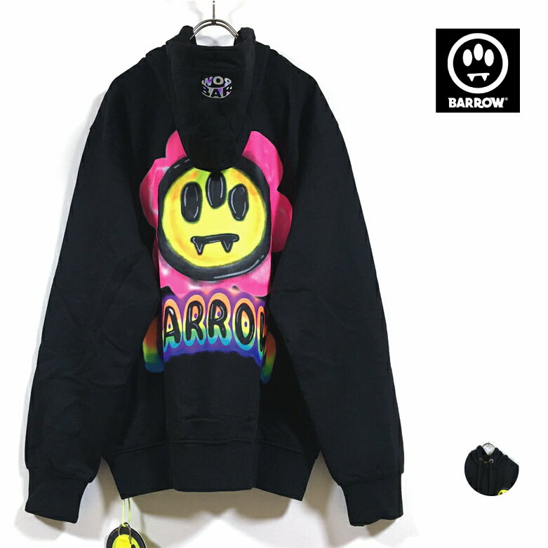 BARROW バロー HOODIE パーカー 長袖 031382 メンズ 【 送料無料 】 裏毛 フーディ プリント プルオーバー スウェット トレーナー ラグジュアリー ハイストリート ブランド ファッション M L サイズ