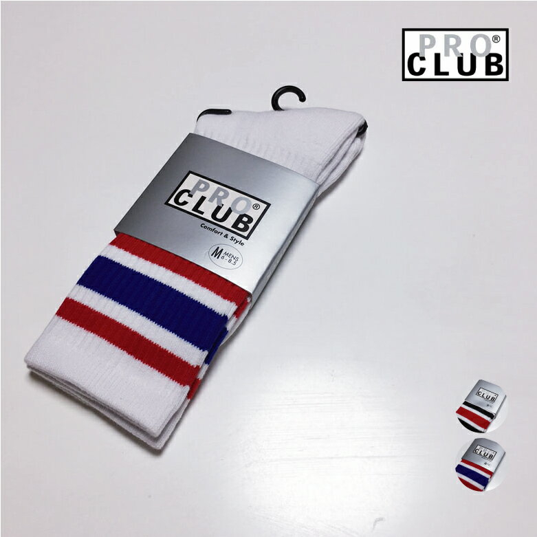 PRO CLUB プロクラブ STRIPE CREW SOCK ソッ