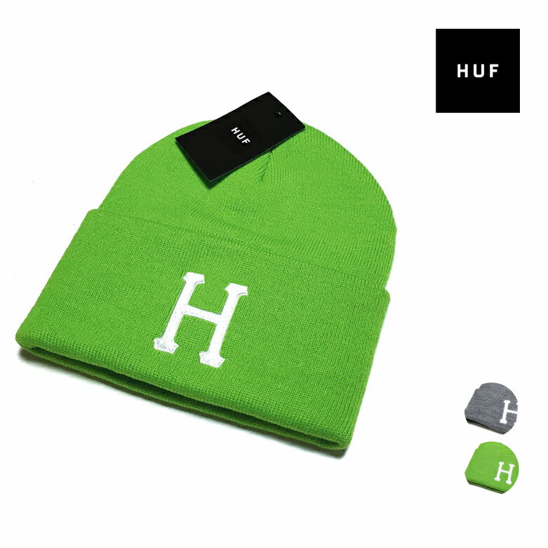 楽天SLABHUF ハフ FOREVER BEANIE ニットキャップ ビーニー ユニセックス 【 送料無料 】 ニット帽 CAP 帽子 ストリート系 ヒップホップ スケーター ファッション グレー グリーン メンズ レディース ワンサイズ