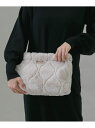 【SALE/50%OFF】LE VERNIS ファーキルティングクラッチ Sonny Label サニーレーベル バッグ クラッチバッグ ベージュ ブラウン【R...