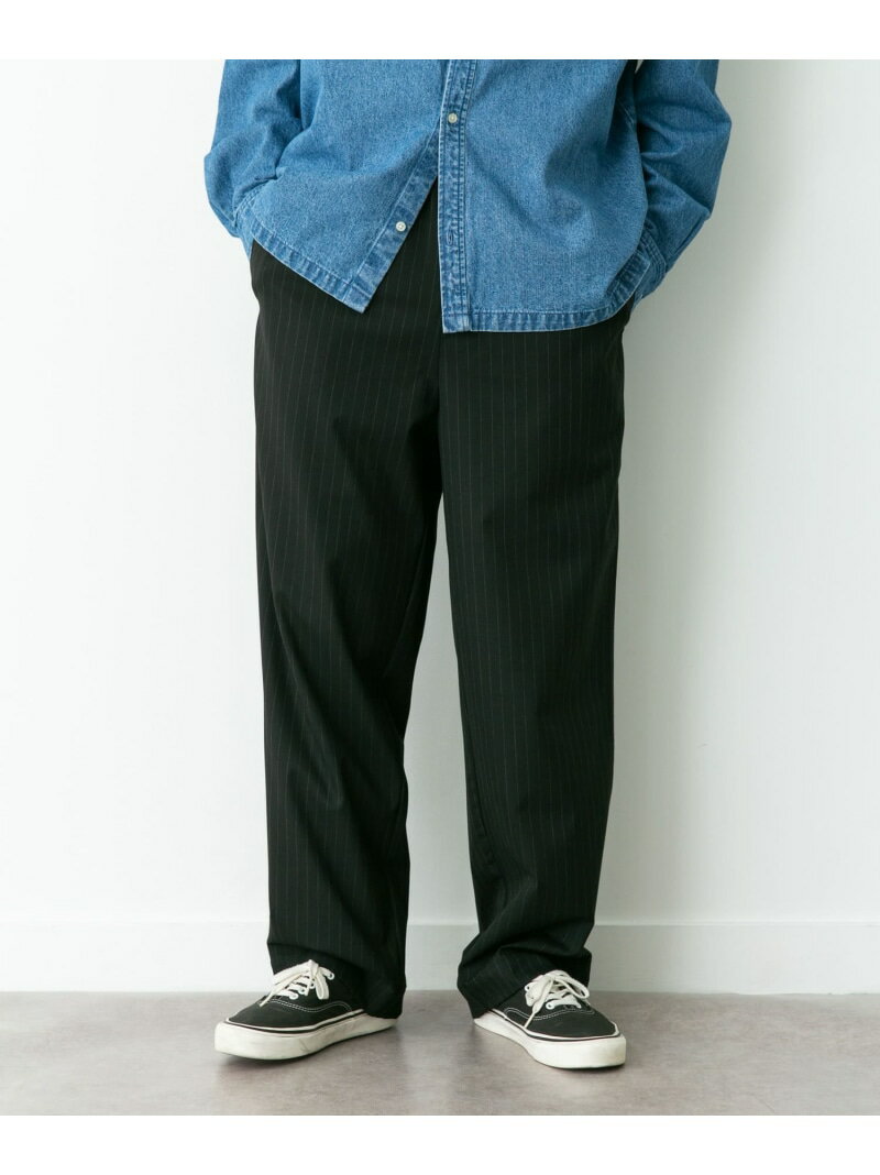 ピンストライプイージーパンツ Sonny Label サニーレーベル パンツ その他のパンツ グレー ブラック【送料無料】[Rakuten Fashion](4)