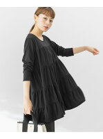 【WEB限定】ティアードカットチュニックプルオーバー Sonny Label サニーレーベル カットソー Tシャツ ブラック ホワイト[Rakuten Fashion]